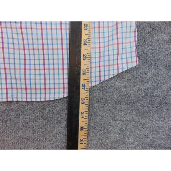 Johnnie O Shirt Mens 16x24 Red Blue Plaid Casual Prep-Formance Performance - Picture 7 of 8